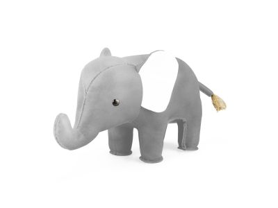 Briefbeschwerer Classic Elefant Grau/Weiß von Züny, Stofftier Elefant, Dekoration für Büro und Zuhause.